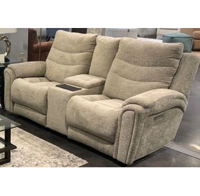Catalina Sandstone 79" Zero Gravity Triple Power Reclining Console Loveseat with USB Charging