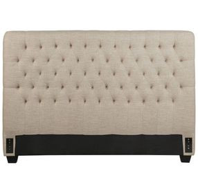 Chloe Oatmeal Upholstered California King Panel Headboard