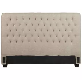 Chloe Oatmeal Upholstered California King Panel Headboard