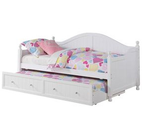 Julie Ann White Curved Back Twin Daybed With Trundle