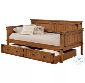 Oakdale Rustic Honey Twin Daybed with Trundle