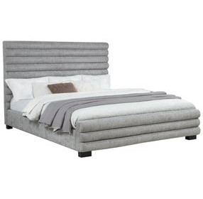 Patricia Gray California King Upholstered Platform Bed
