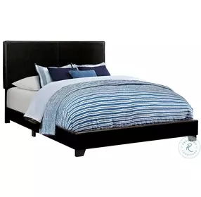 Dorian Black Upholstered Full Panel Bed
