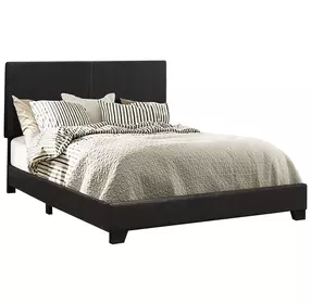 Dorian Black California King Upholstered Panel Bed