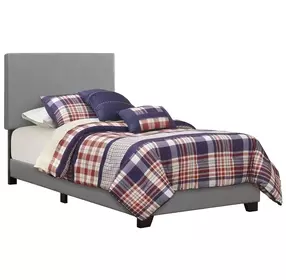 Dorian Grey Upholstered Twin Panel Bed