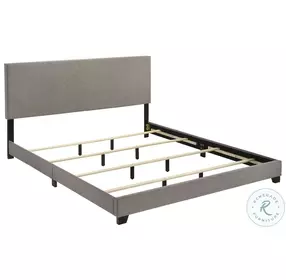 Dorian Taupe King Upholstered Panel Bed