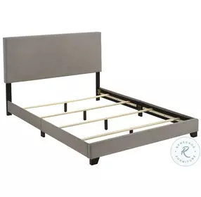 Dorian Taupe Queen Upholstered Panel Bed