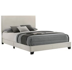 Dorian Cream Queen Upholstered Panel Bed