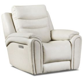 Catalina Stonewash Leather Zero Gravity Triple Power Recliner with USB Charging