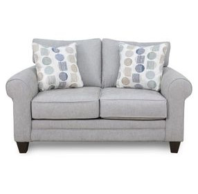 Amos Pebble Gray 64" Loveseat