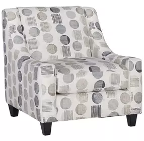 Amos Pebble Beige and Gray Upholstered Accent Chair
