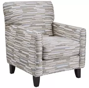 Amos Sand Beige and Brown Upholstered Accent Chair