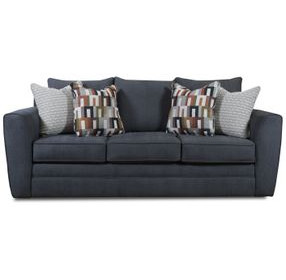Amos Dusk Gray 88" Sofa with Throw Pillows