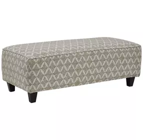Wowza Sand Brown and Taupe Upholstered Rectangular Cocktail Ottoman