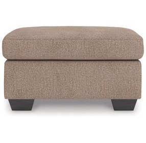 Triston-Peaks Suede Ottoman