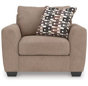 Triston-Peaks Suede Oversized Chair