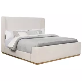 Nala Cream Upholstered King Sleigh Bed