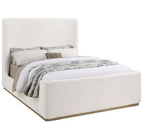 Nala Cream Upholstered Queen Sleigh Bed