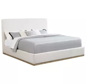 Knox Cream Upholstered King Platform Bed