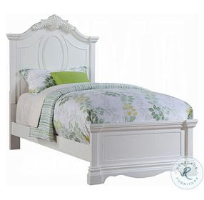 Estrella White Twin Panel Bed