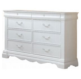 Estrella White 8 Drawer Dresser