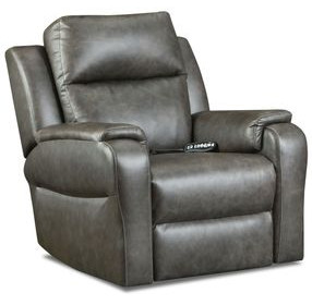 Davidson Slate Leather Zero Gravity Power Recliner with Power Headrest and Massage