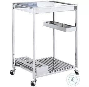 3030 Polished Stainless Steel Tea Cart