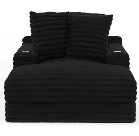 Comfrey Black 67" Chaise