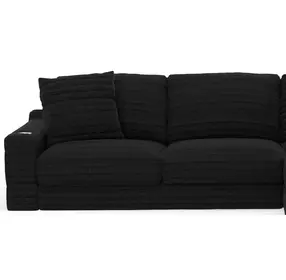 Comfrey Black 78" LAF Sofa