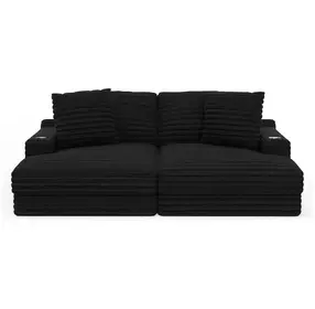 Comfrey Black 2 Piece Modular Sectional