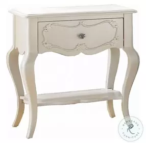 Edalene Pearl White Nightstand