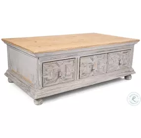 Shoreline Base And Crown White Cocktail Table