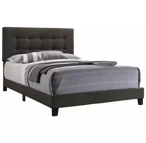 Mapes Charcoal Upholstered Full Panel Bed