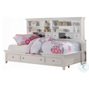 Lacey White Twin Storage Daybed