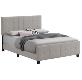 Fairfield Beige Queen Upholstered Panel Bed