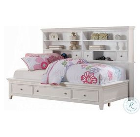 Lacey White Full Storage Daybed