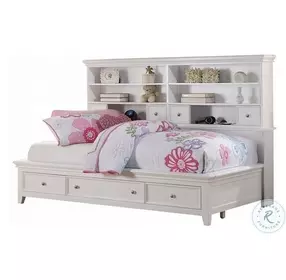 Lacey White Full Storage Daybed