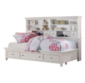 Lacey White Full Storage Daybed
