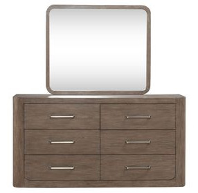 South Bend Burnished Clay 6 Drawer Dresser with Mirror