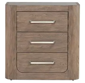 Bendfield Burnished Clay 3 Drawer Nightstand with USB Charging