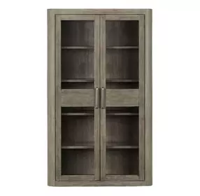 South Bend Burnished Clay 2 Door Bunching Display Cabinet with LED