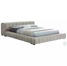 Trinity Light Taupe Full Upholstered Platform Bed