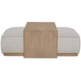 Elements Gray Ottoman and Tray Table