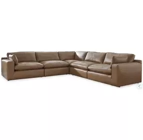 Emilia Caramel Modular 5 Piece Sectional