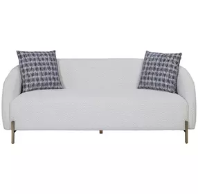 Aurora Ivory 85" Dreamy Rounded Sofa
