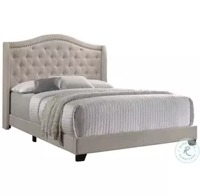 Sonoma Beige Upholstered King Panel Bed