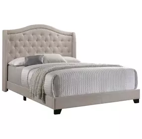 Sonoma Beige Upholstered Queen Panel Bed