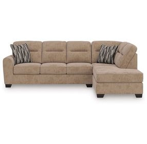 Olten Mocha 2 Piece Modular Sectional with RAF Chaise