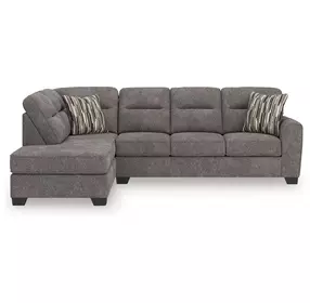 Olten Graphite 2 Piece Modular Sectional with LAF Chaise