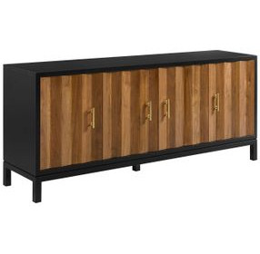 Monogram Black and Walnut 81" TV Stand